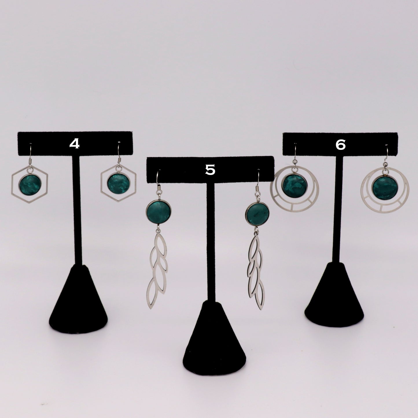 Deep Green Concrete & Steel Jewelry Collection - April 2025