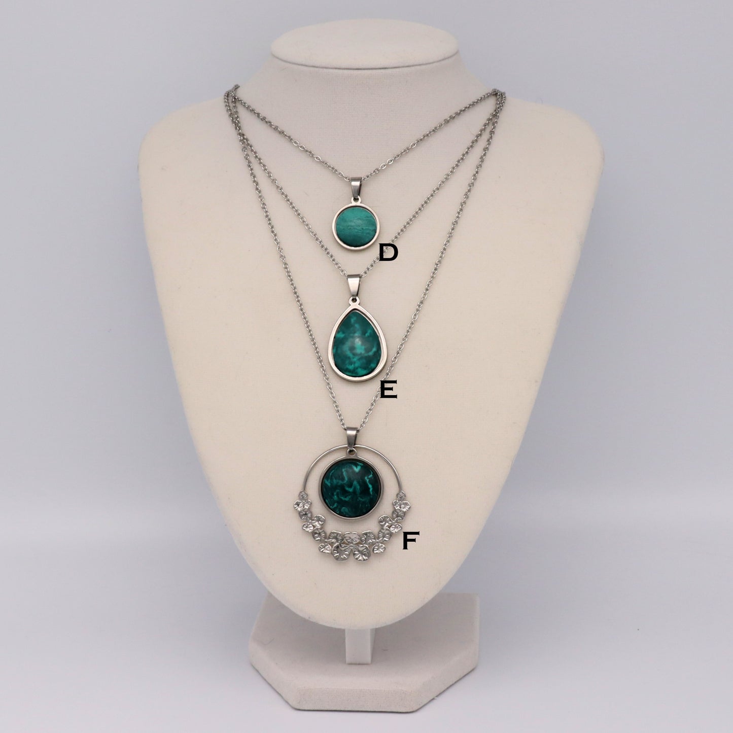 Deep Green Concrete & Steel Jewelry Collection - April 2025