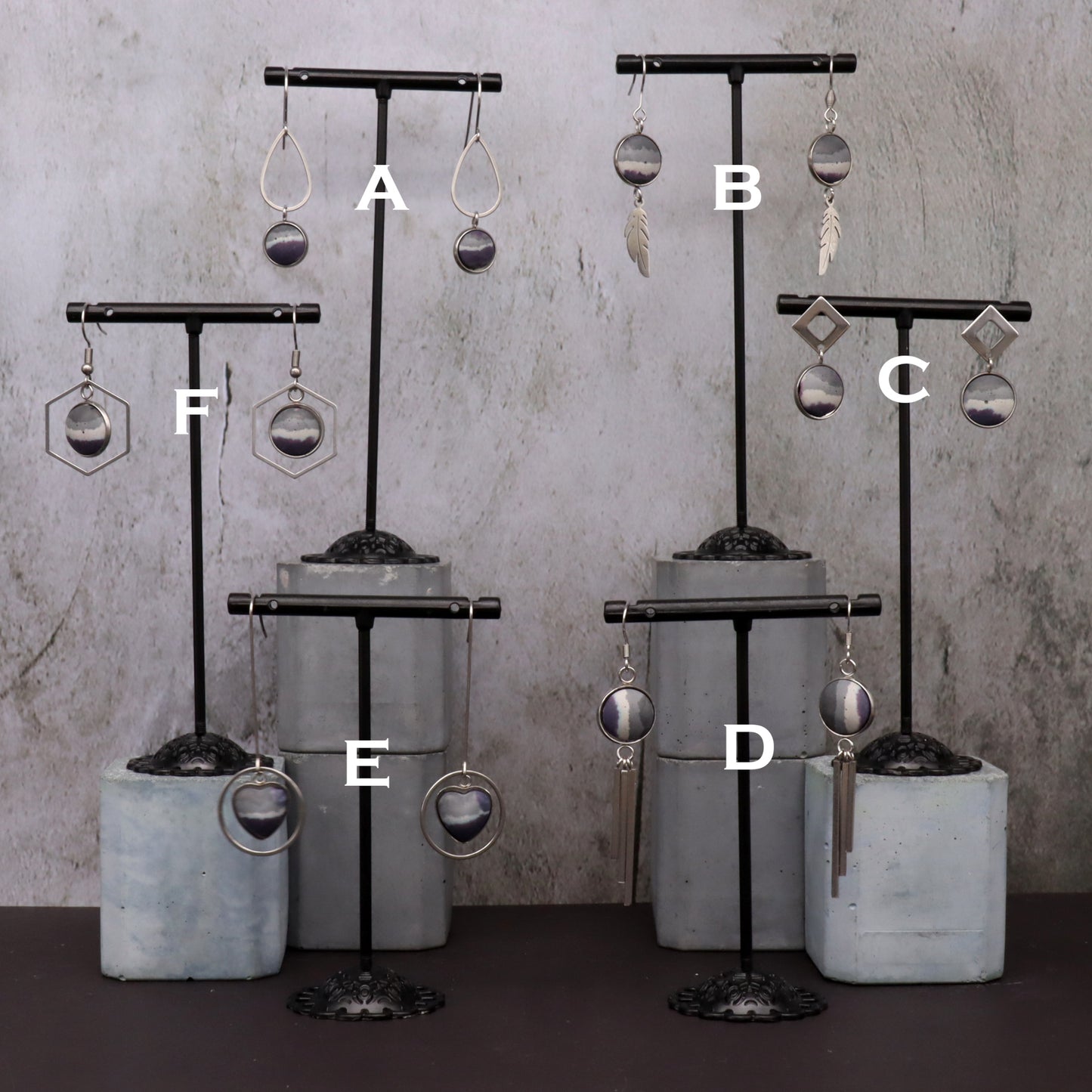 Ace Asexual Pride Concrete & Steel Jewelry Collection - June 2025