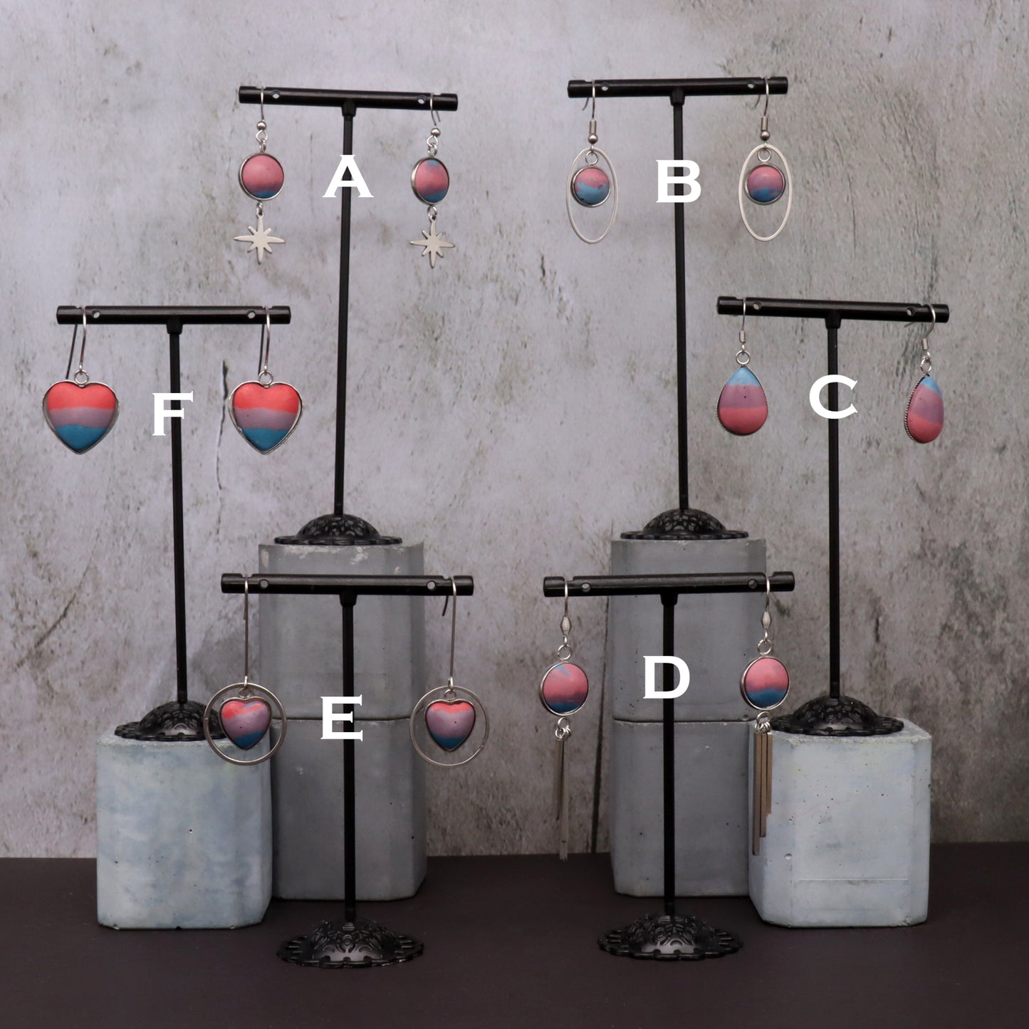 Bisexual Pride Concrete & Steel Jewelry Collection - June 2025