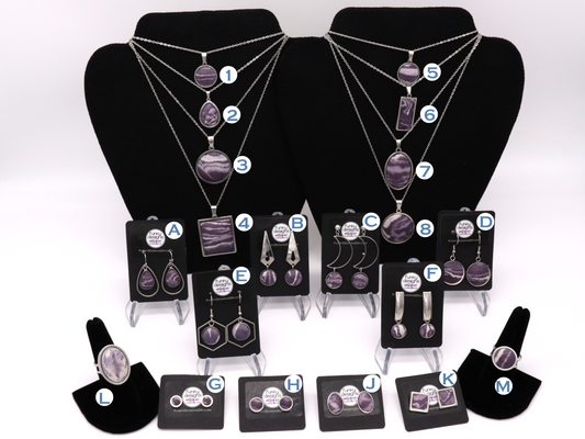 Purple Concrete & Steel Jewelry Collection