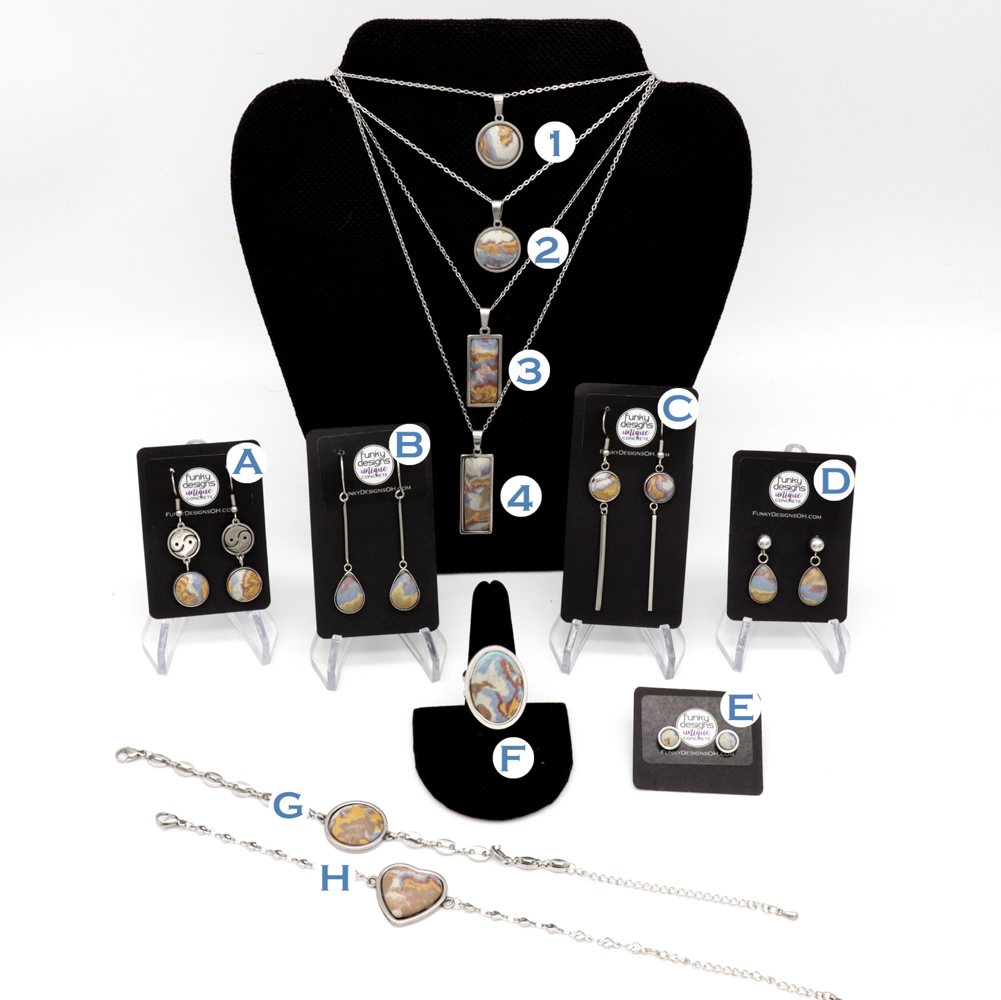 Spring Thaw Concrete & Steel Jewelry Collection