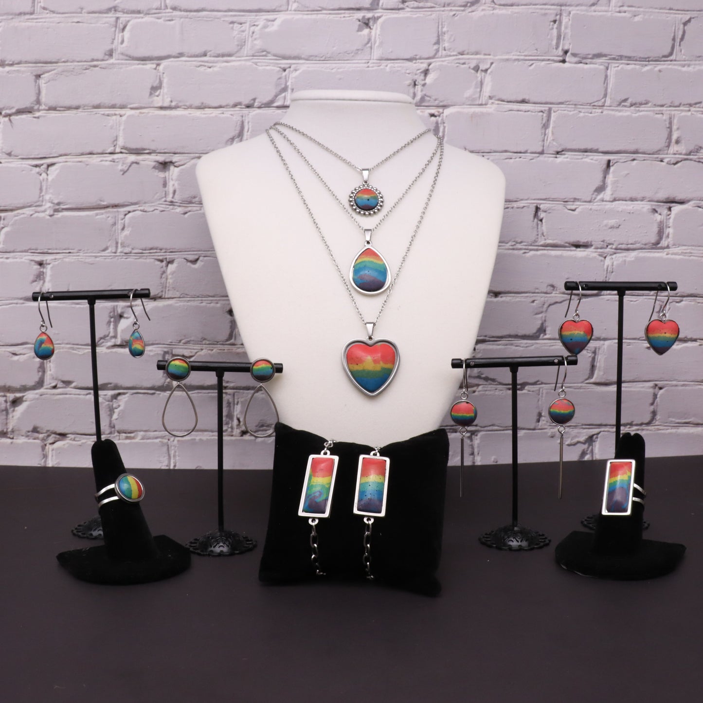 Rainbow Concrete & Steel Jewelry Collection - May 2025
