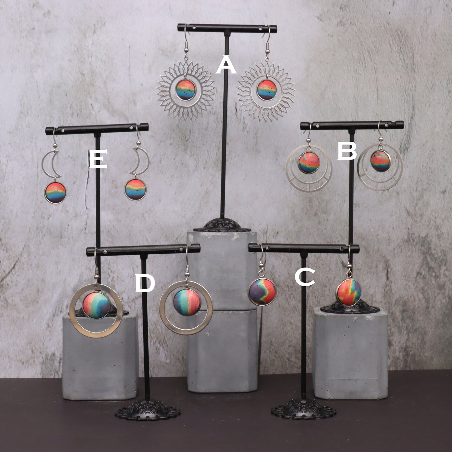 Rainbow Concrete & Steel Jewelry Collection - May 2025