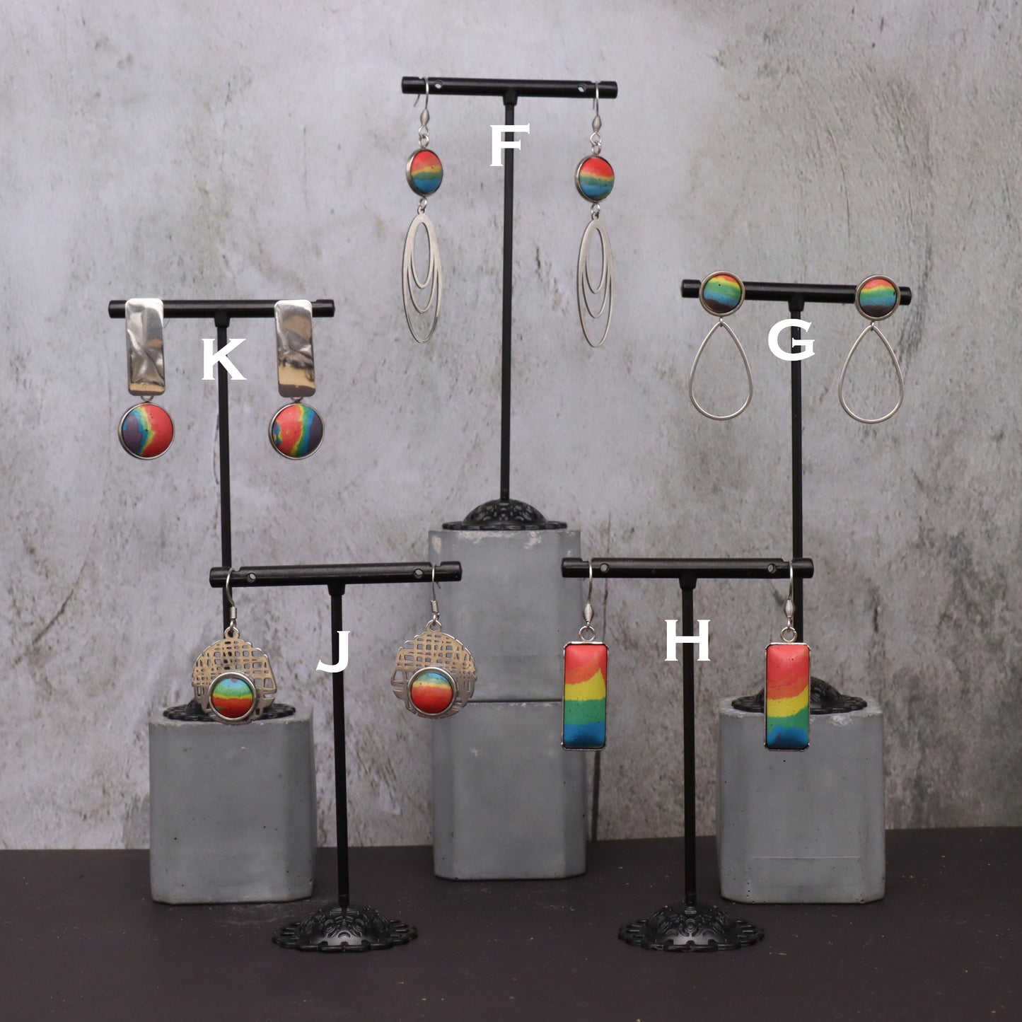 Rainbow Concrete & Steel Jewelry Collection - May 2025