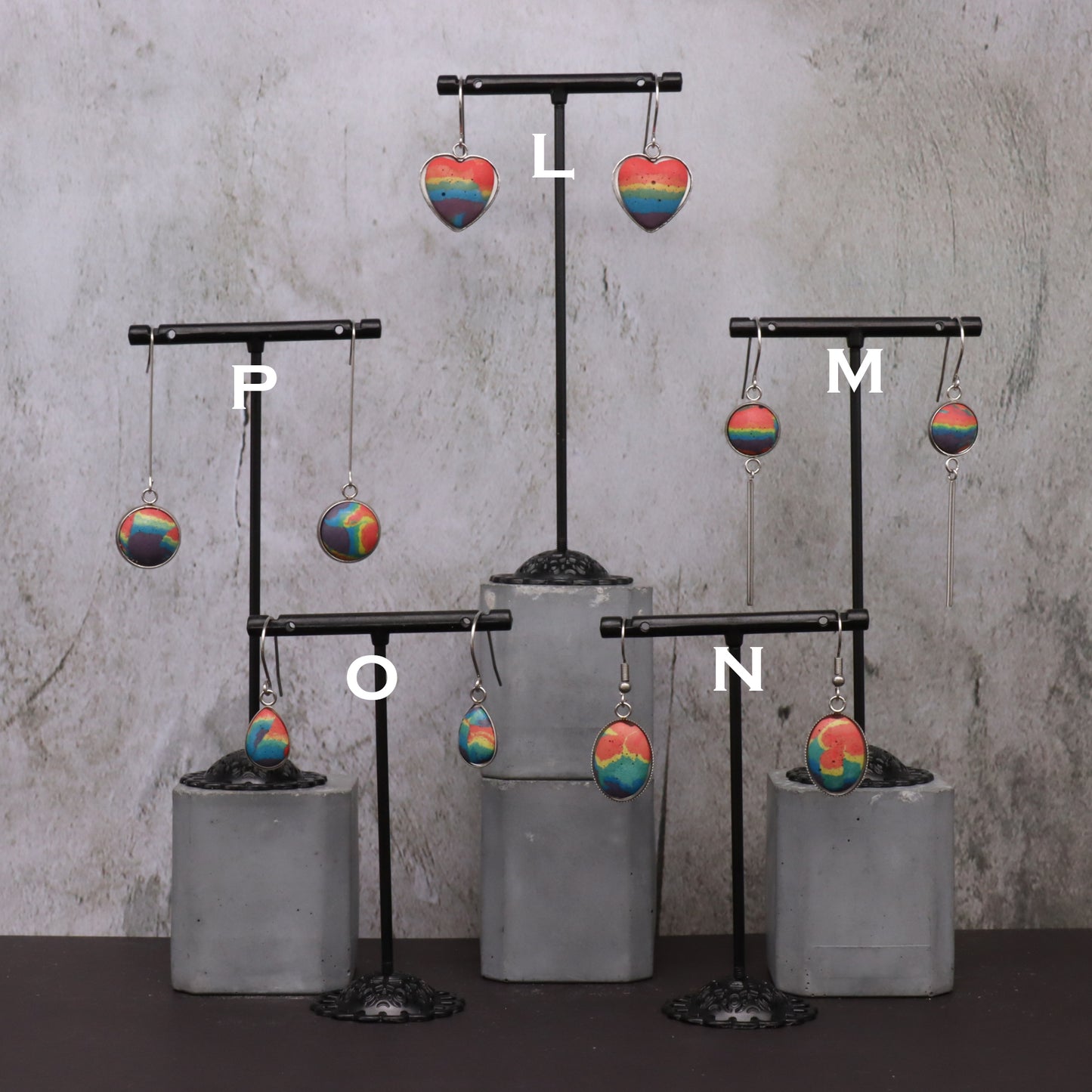 Rainbow Concrete & Steel Jewelry Collection - May 2025