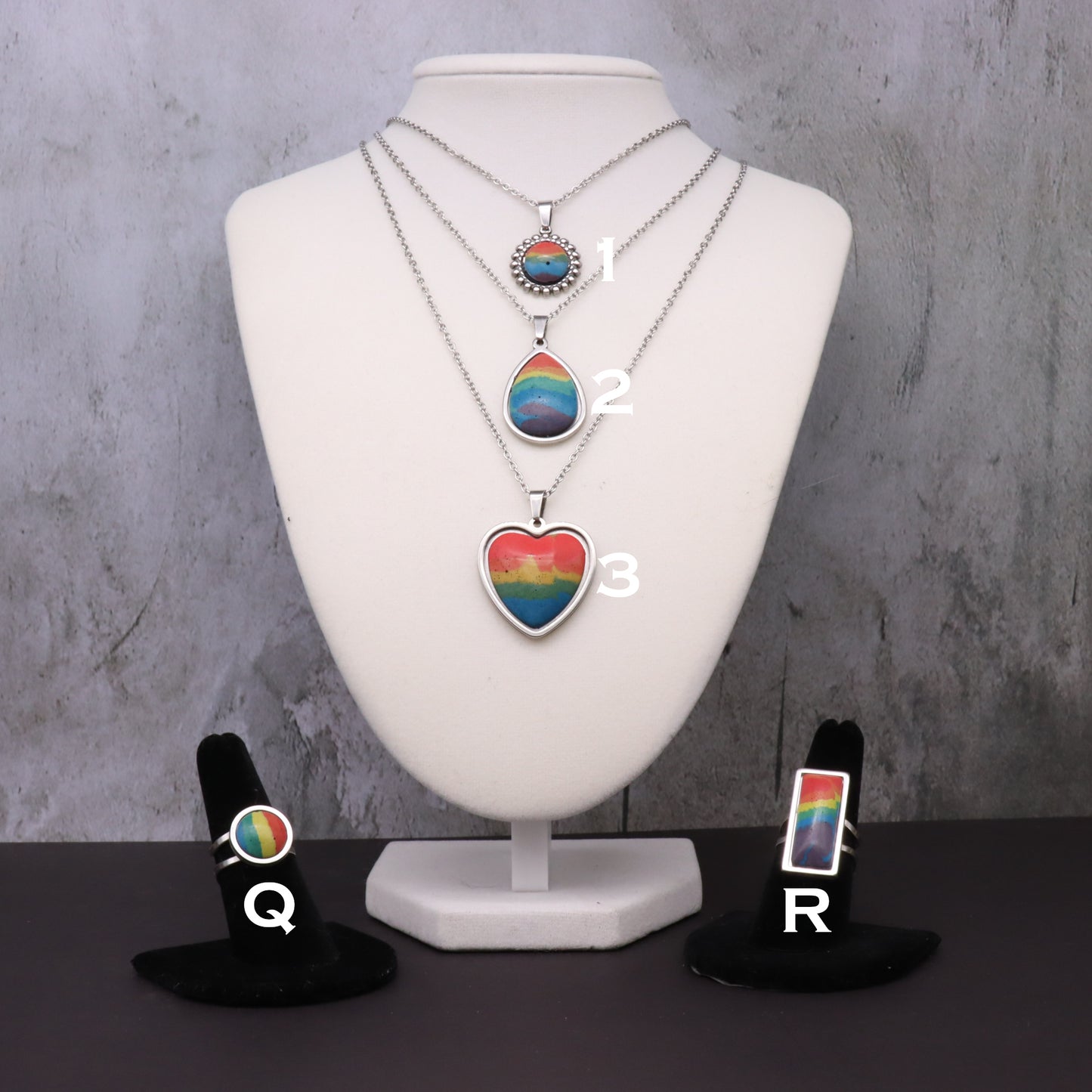 Rainbow Concrete & Steel Jewelry Collection - May 2025