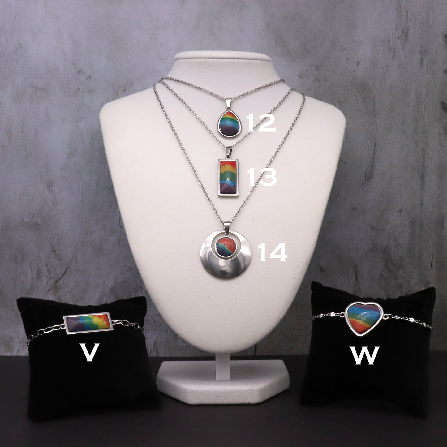 Rainbow Concrete & Steel Jewelry Collection - May 2025