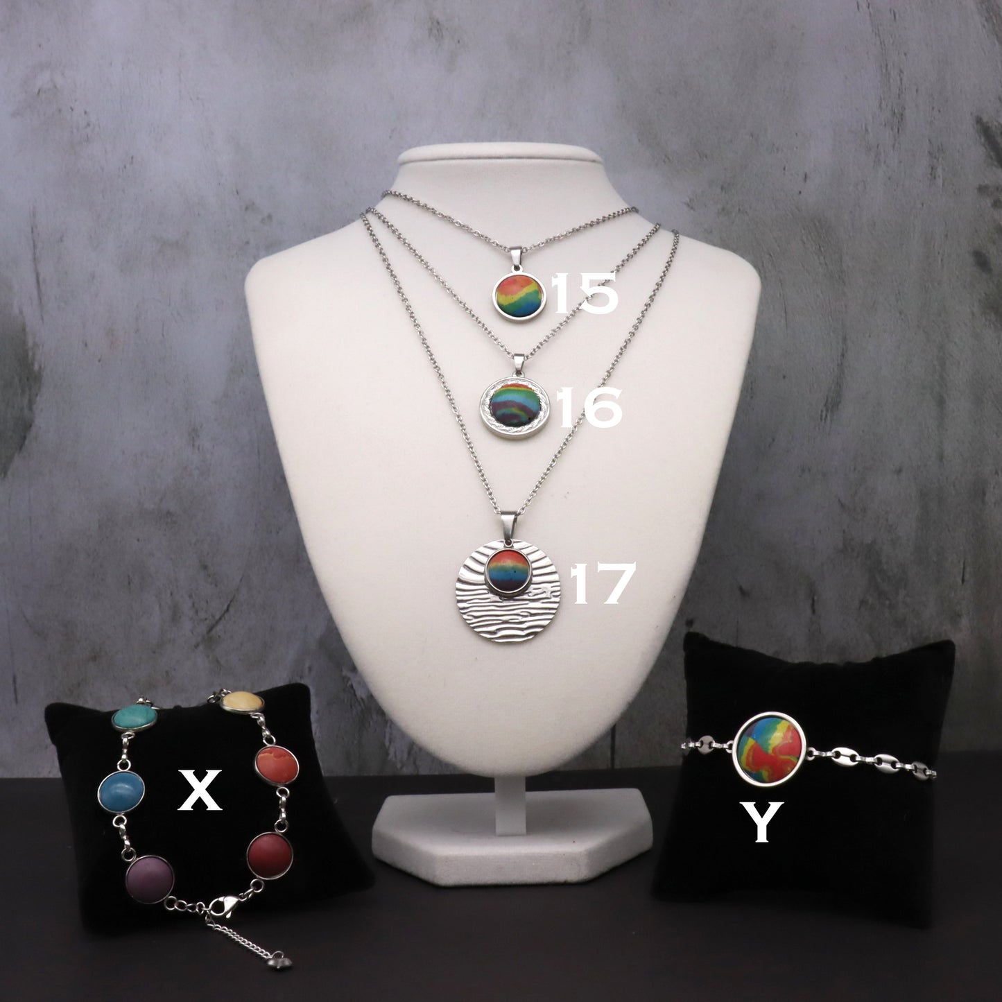 Rainbow Concrete & Steel Jewelry Collection - May 2025