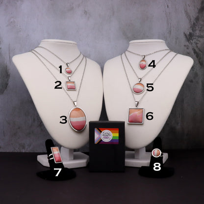 Lesbian Pride Concrete & Steel Jewelry Collection - June 2025