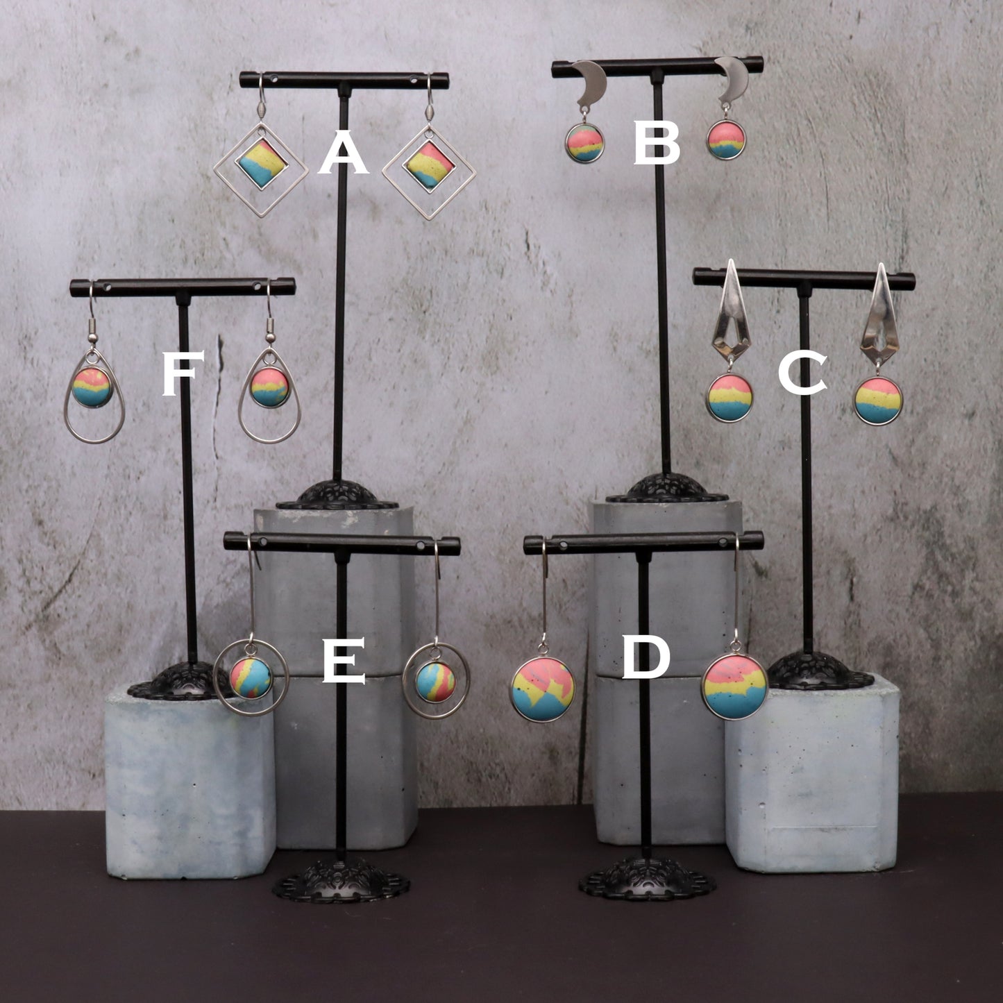 Pan Pansexual Pride Concrete & Steel Jewelry Collection - June 2025
