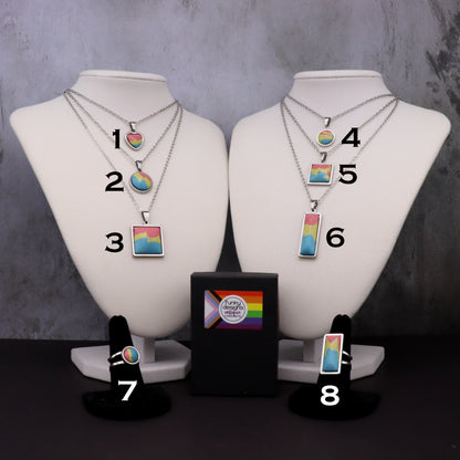 Pan Pansexual Pride Concrete & Steel Jewelry Collection - June 2025