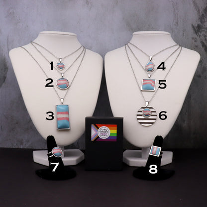 Trans Transgender Pride Concrete & Steel Jewelry Collection - June 2025