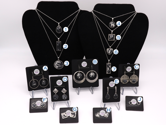 Black and White Concrete & Steel Jewelry Collection