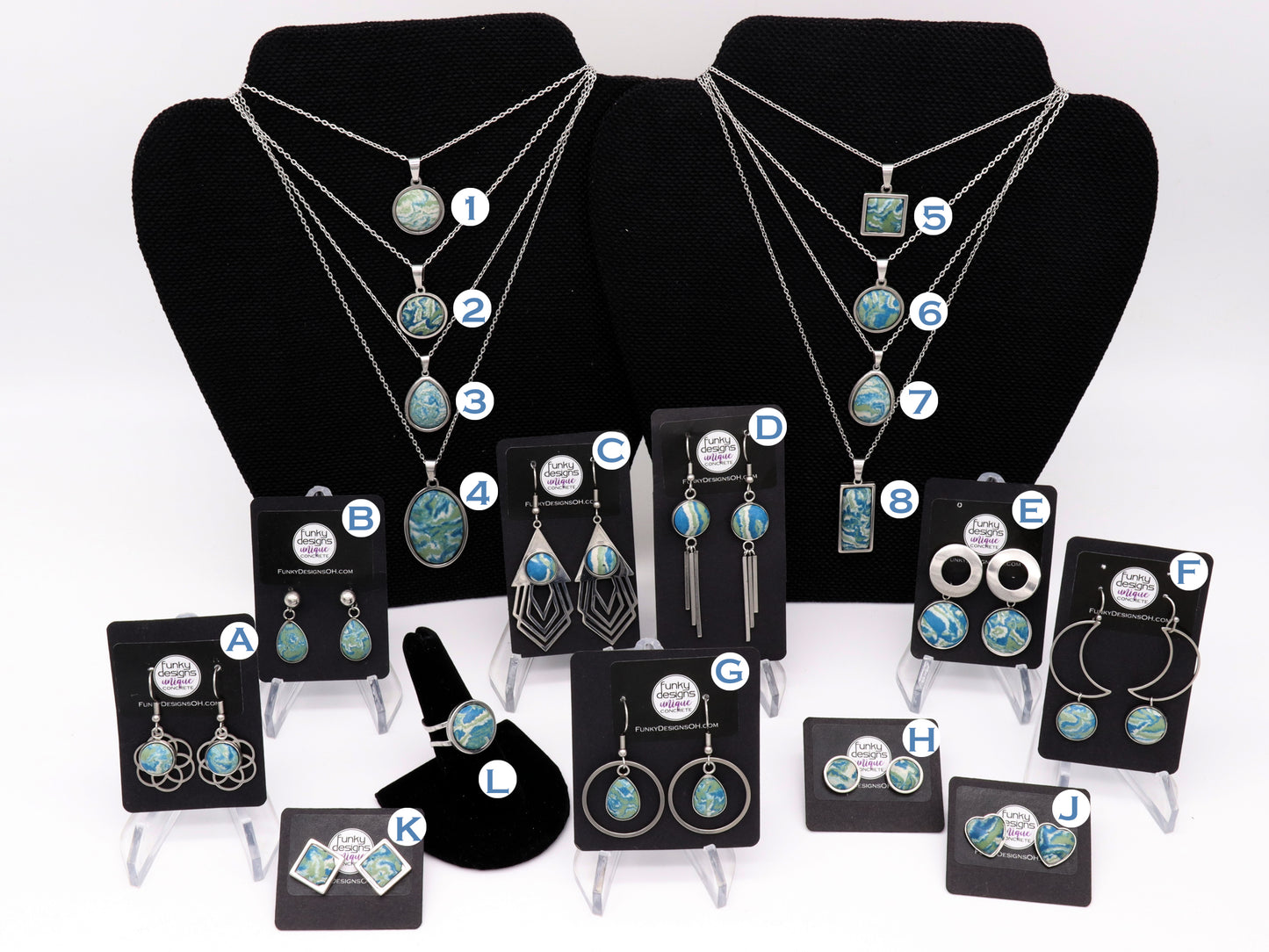 Blue Planet Concrete & Steel Jewelry Collection