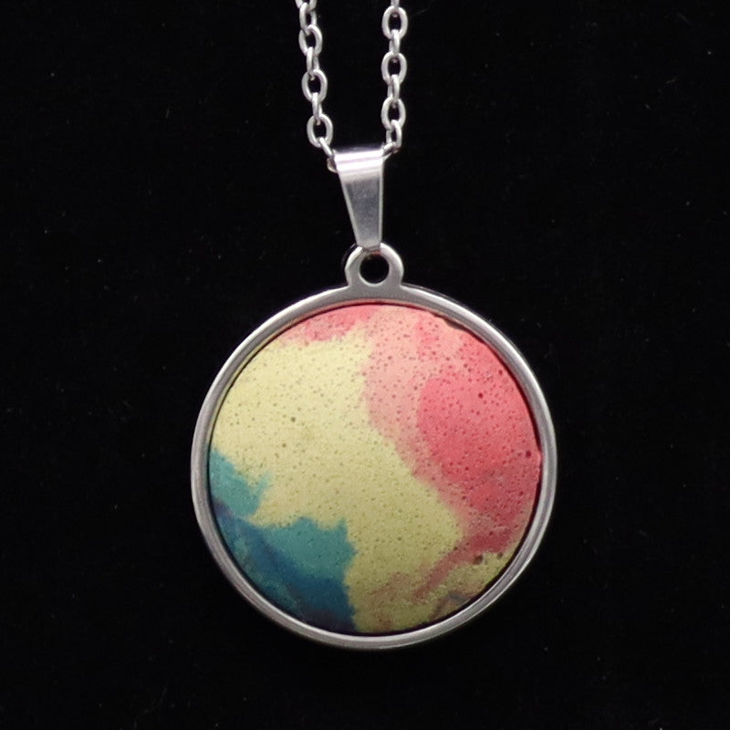 Concrete Pride - 2024 Round Concrete & Steel Rainbow Pride Pendants