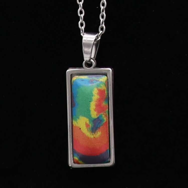 Concrete Pride - 2024 Square and Rectangle Concrete & Steel Rainbow Pride Pendants