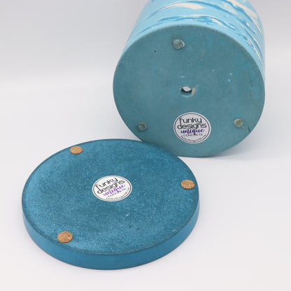 6" Round Concrete Planter with Matching Base